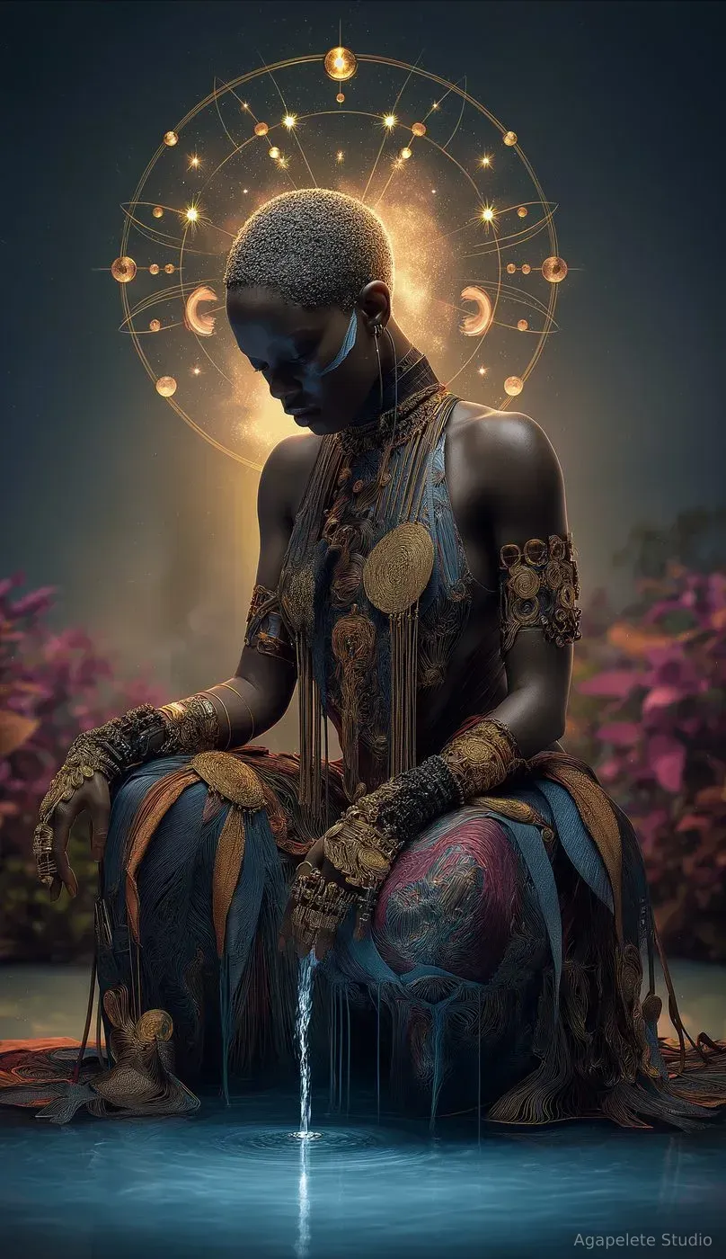 The Star from the Agapelete Tarot Deck
